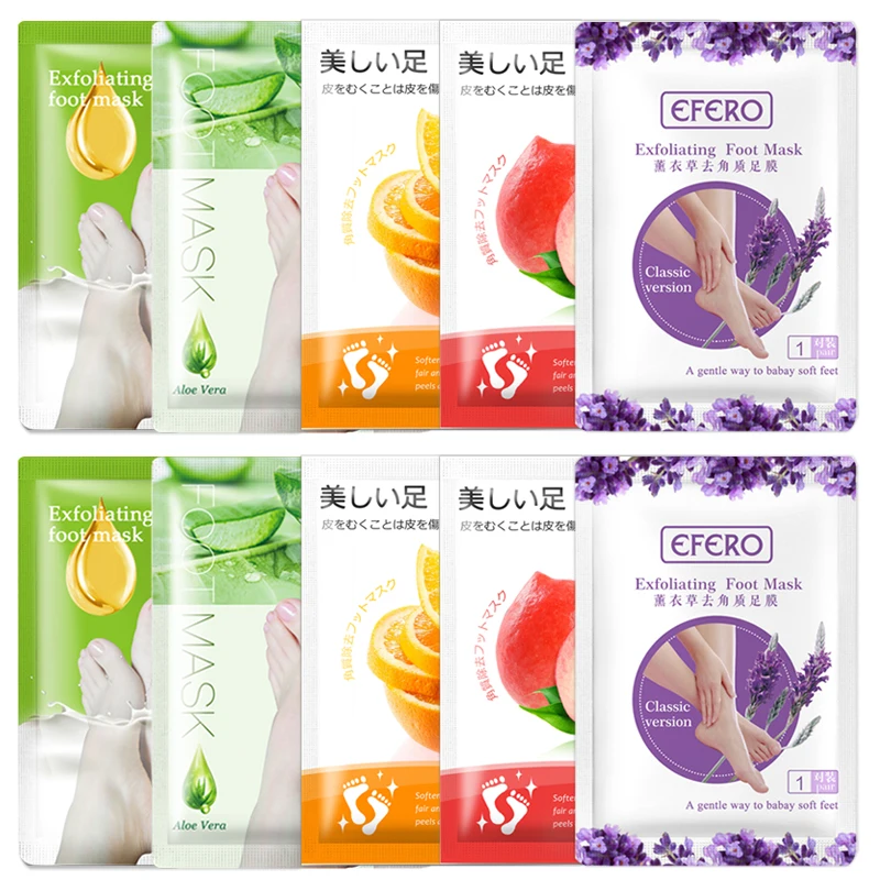 

10pack Foot Peel Mask Remove Dead Skin Heels Exfoliating Foot Mask Peeling Moisturizing Nourishing Legs Socks for Pedicure Socks