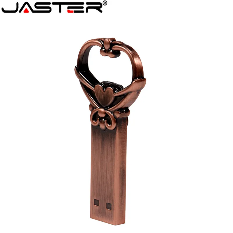 JASTER модный хит продаж металлический бронзовый ключ креативный USB флеш накопитель