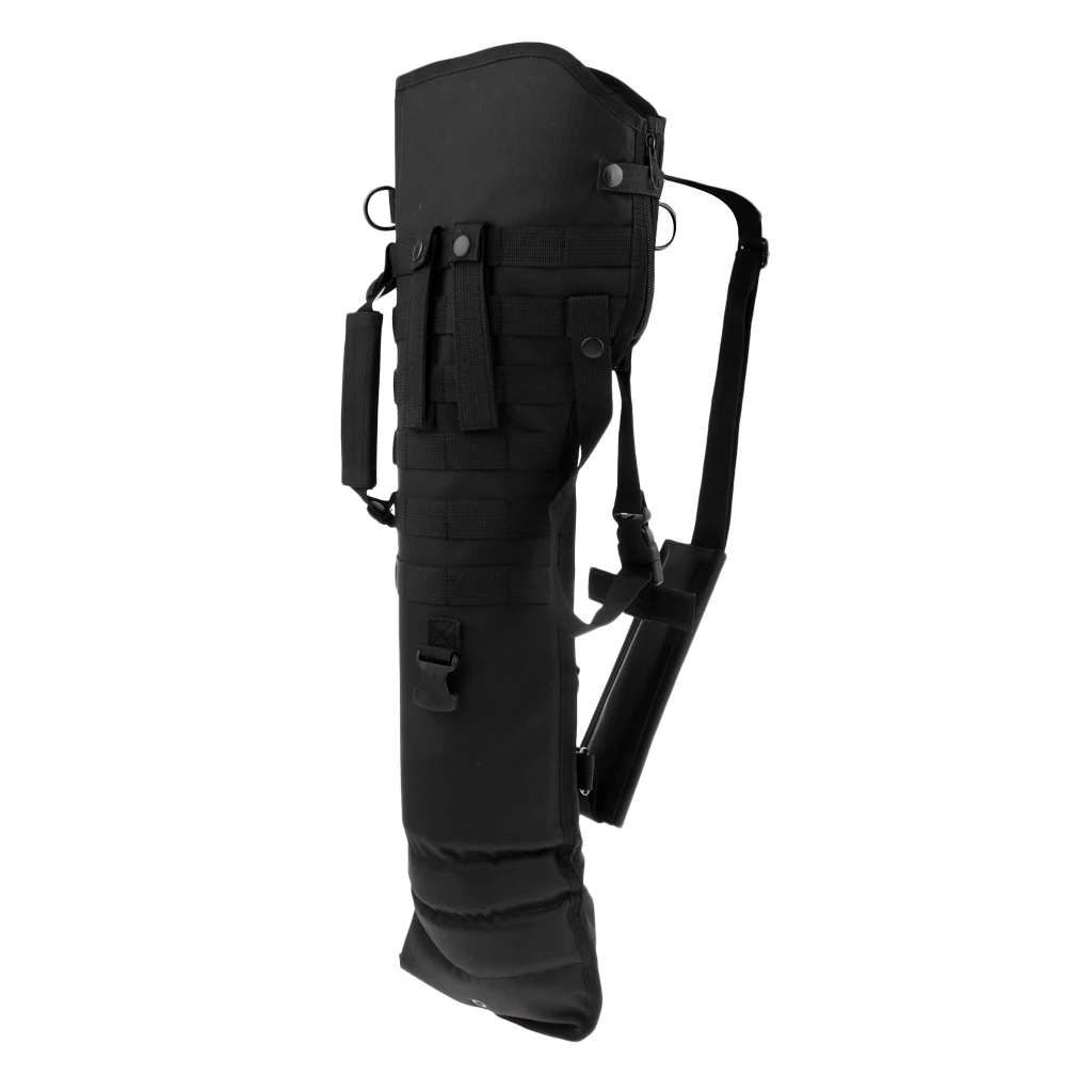 Foldable Molle Tactical Hunting Storage Bag Case with Shoulder Strap for Hunting Shooting 28" Modular Mounting - Цвет: Black 28.3x9.4inch