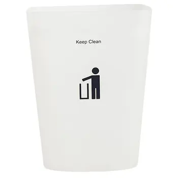 

1pc Uncovered Plastic Waste Can Waste Bin Trash Container Trash Can for Bedroom Home Kitchen