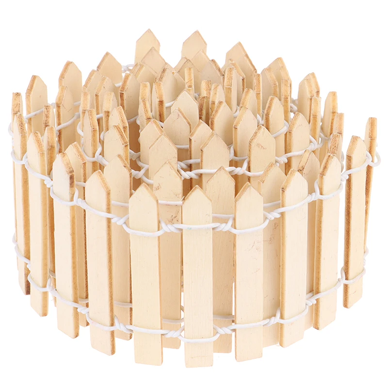 100*5cm Miniature Small Wood Fence DIY Fairy Garden Micro Dollhouse Plant Pot Decor Ornament DIY Miniature Garden 7