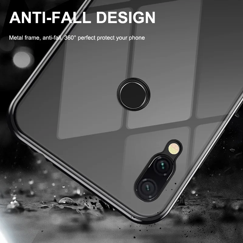 Задняя металлическая Магнитная Адсорбция чехол для Red mi Note 8 Pro Note 7 5 6 K20 mi 9 SE mi 8 lite Pocophone F1 стеклянный магнит крышка