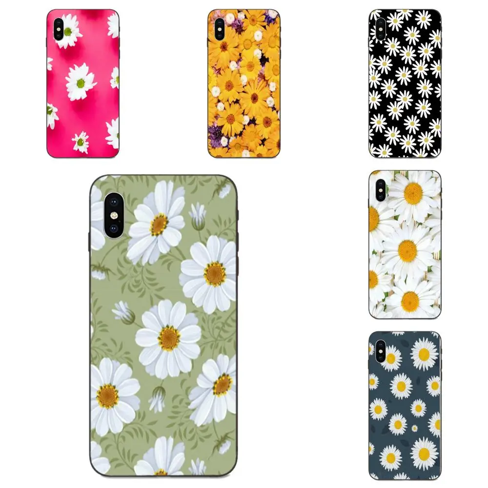 Красивые белые Daisies лепестки роспись для huawei nova 2 2S 3i 4 4e 5i Y3 Y5 II Y6 Y7 Y9 Lite Plus Prime Pro 2017