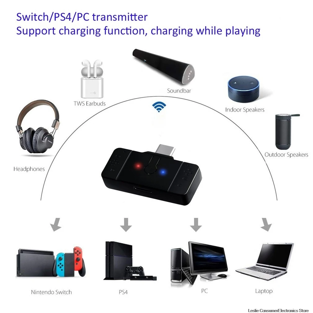 Низкая задержка стерео usb type C музыкальный передатчик беспроводной аудио адаптер для Mund для переключателя для PS4 Macbook отличный звук