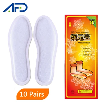 

10 Pairs Self Adhesive Foot Warmer Sticker Heat Foot Pad Heating Patch Pack For Feet Warming Winter Long Lasting Paste Keep Warm