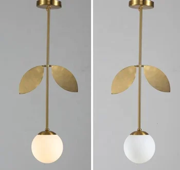 

Ball Hanging Pendant Lamp Bronze Leaf Decorative Glass Contemporary Modern for Coffee Shop Lamparas De Tech Colgate CUOSHE