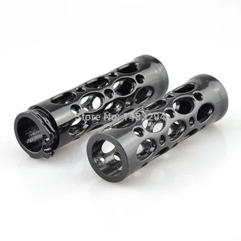 

1" Inch 25MM Motor Black Handlebar HAND GRIPS Case For Harley Davidson Cruiser Chopper Honda
