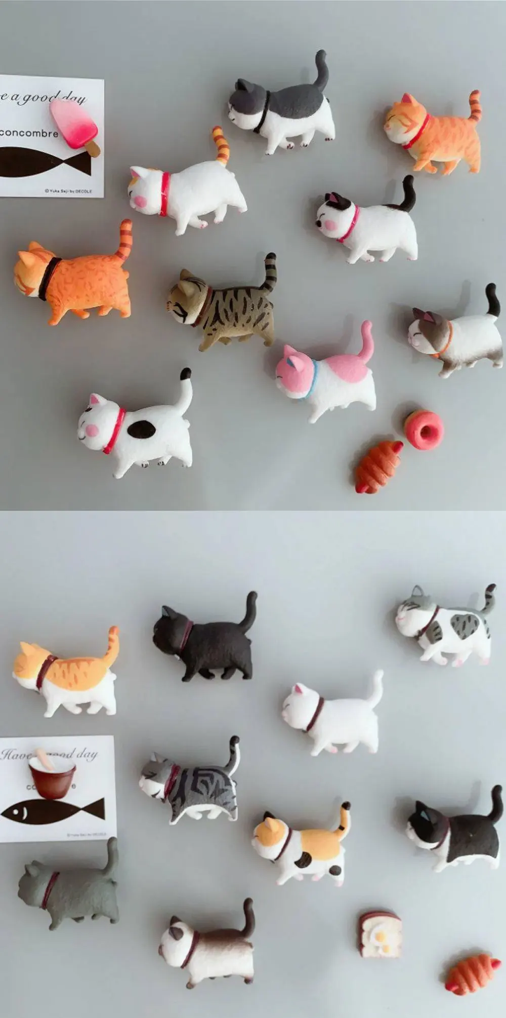 3D Stereo Cute Turnable Kitten Art Design Animal Series Home Decor Fridge Magnet Refrigerator Decoration Gift_voghion.com