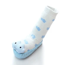 Детские носки без пятки Гольфы нескользящие носки-тапочки с рисунком для малышей на осень и зиму, d88