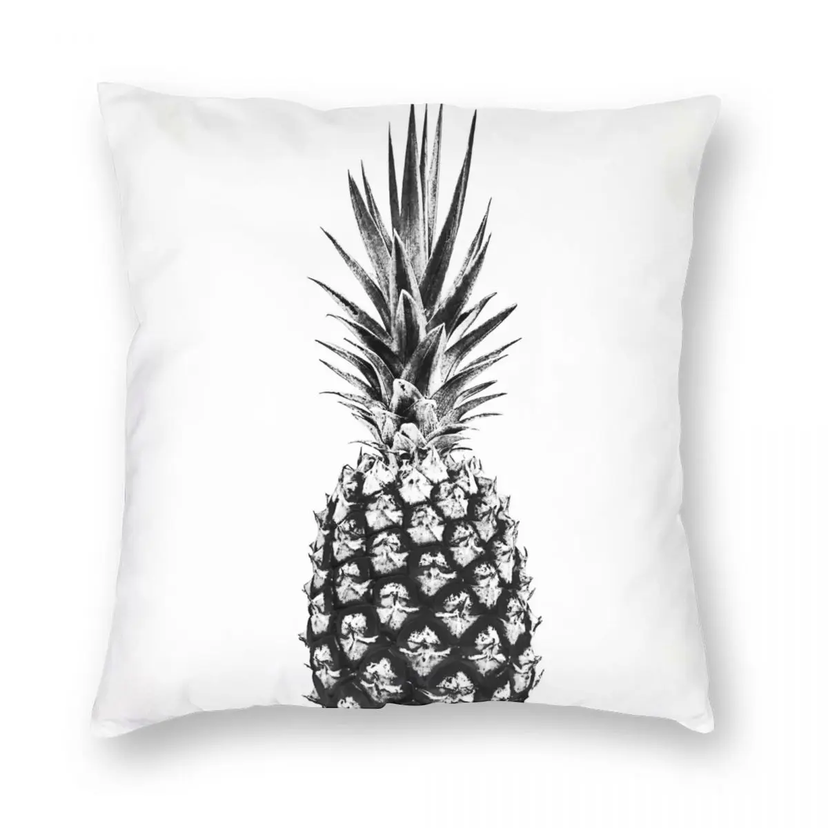 

PINEAPPLE Black White Square Pillowcase Polyester Linen Velvet Printed Zip Decor Throw Pillow Case Sofa Cushion Cover Wholesale