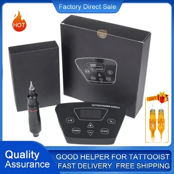 

Biomaser Professional Tattoo Machine Kit P300 Power Supply Tattoo Rotary Pen For Permanent Make Up With Cartridges Tattoo Needle