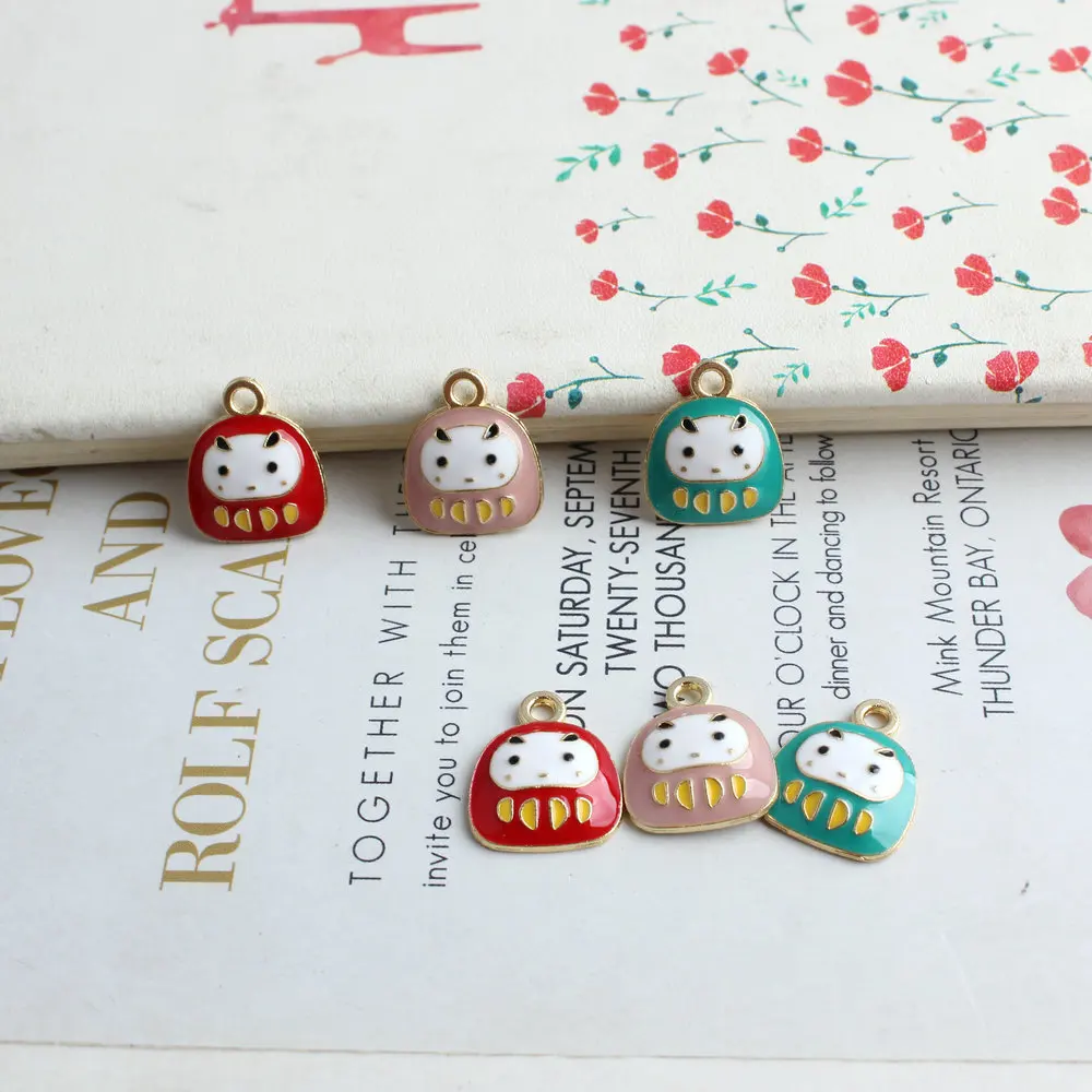 

10Pcs/Lot Cartoon Animal Enamel Pendant Cute Metal Charm DIY Bracelet Earrings Jewelry Accessory Keychain for Jewelry Making
