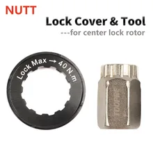 Nutt 2pc centrerlock hubs rotor adaptador mtb bicicleta centro de bloqueio disco capa/tampa ferramenta manga kit liga alumínio para peças da bicicleta