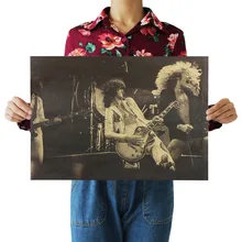 [B14] Led Zeppelin B Ретро плакат из крафт-бумаги экран для помещений кафе декоративная живопись