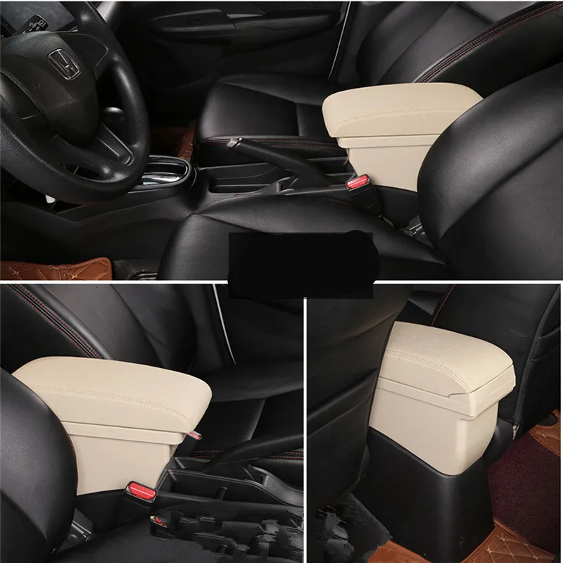 Для Honda Fit Jazz подлокотник коробка USB интерфейс 2004-2007 - Название цвета: Beige