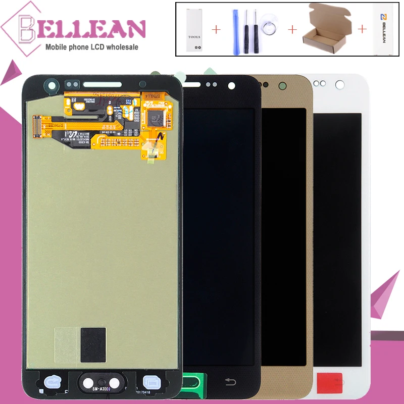 

HH OLED A3 2015 Display For Samsung Galaxy A300 Lcd A3000 A300F Display With Touch Screen Digitizer Assembly Free Shipping