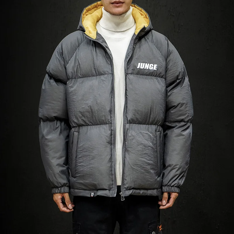 Теплая 5XL Повседневная зимняя куртка, пальто для мужчин-15 градусов, Толстая Военная уличная куртка с капюшоном, Мужская Роскошная японская парка в стиле хип-хоп - Цвет: Gray