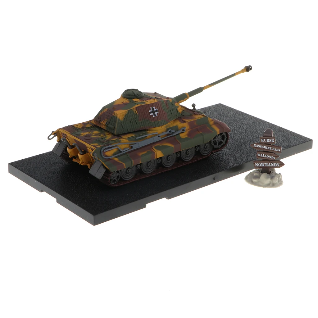 1/72 Scale Diecast King Tiger Battle Tank Model Collectibles, Kids Boys Birthday Gift, Home Office Decorations