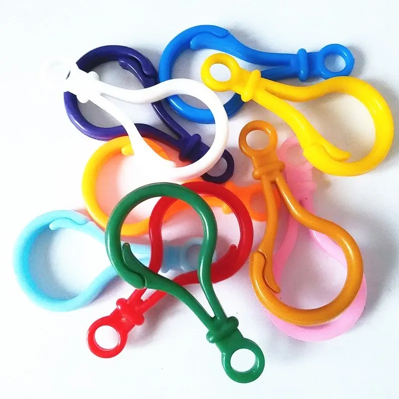 

10 pcs DIY Hooks Part Making KeyRing Plastic Lobster Clasp Handmade Jewelry Accessories Red Keyring Creative Personality Gifts