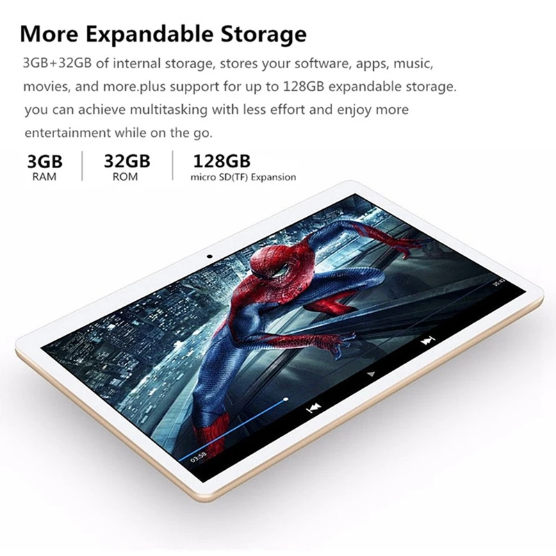 Binai MT6797X Android 7,1 десять ядер 2,6 ГГц 10,1 дюймов планшетный компьютер 3 ГБ ОЗУ 32 Гб ПЗУ Full HD 1920x1200IPS Мультисенсорная поддержка 4G