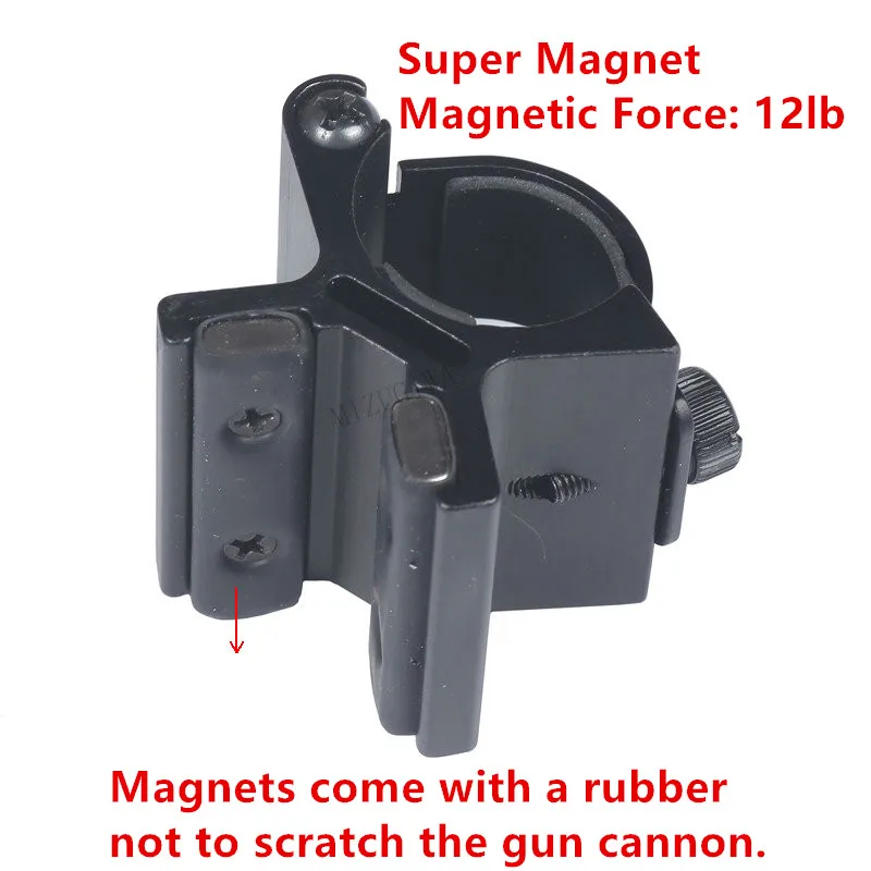 Magnet Mount Strong Dual Magnetic X for 24-27mm Flashlights Torch Bracket Scope Gun Barrels Tactical with Original Box