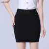 Women Black White Red Work Mini Skirt Stretch Slim High Waist Pencil Skirt Bodycon Sexy Office Work Stretch Skirt Plus Size 4XL ► Photo 3/6
