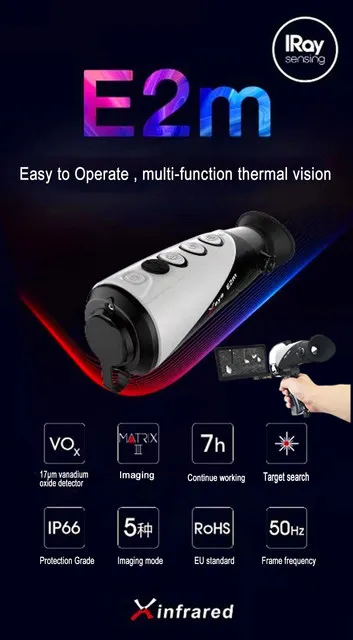 Xinfrared E2m тепловизор инфракрасное лазерное позиционирование тепловое ночное видение цифровой Монокуляр ручной открытый охотничий прибор