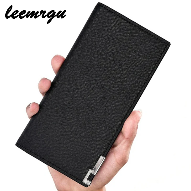 LEEMRGU мужской кошелек тонкий carteras carteira walet portefeuille homme мужские кожаные кошельки
