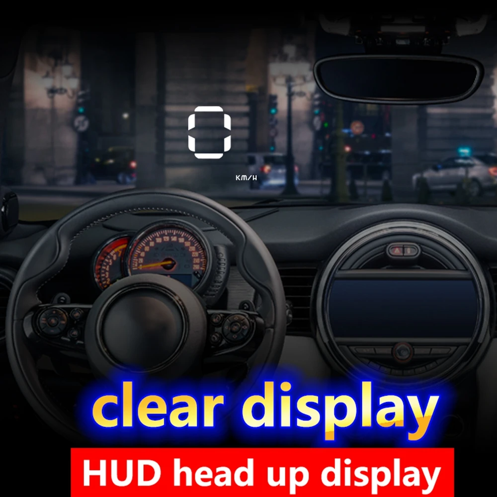 

A1000 Head Up Display Smart Digital Car Speedometer HUD Windshield Projector Overspeed Warning for Car Truck Car Accesssories
