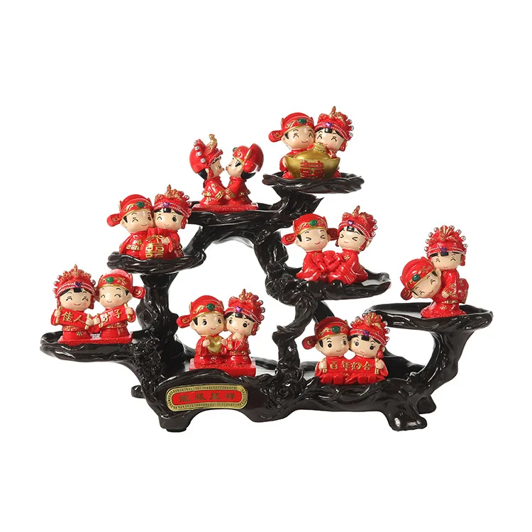

Wedding Packaged Combination Resin Craft Ornament Creative Home Living Room Decorations Chinese Style Gift Manufacturers Wholesa