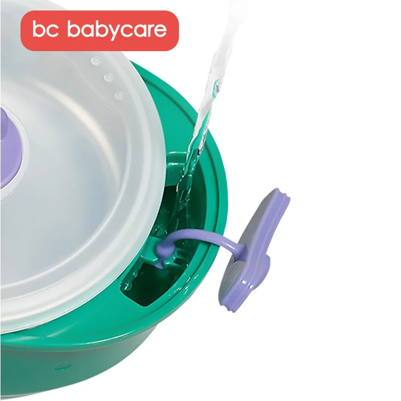 Изоляционная чаша для кормления ребенка BC Babycare 316 из нержавеющей стали с крышкой