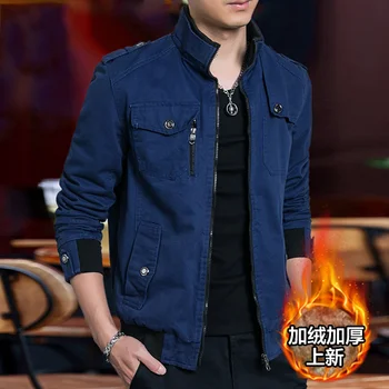 

2019 New Mens Jackets Autumn Winter Casual Warm Coats Mens Solid Color Outwear Male Thicken Jacket Mens Brand Slim Fit Jacket