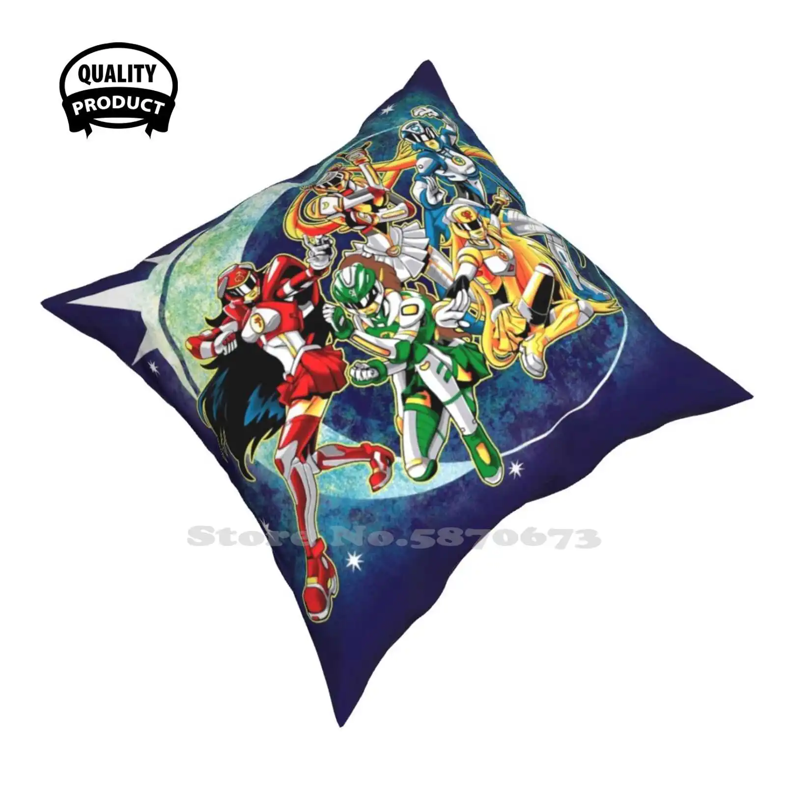 Sailor Rangers Go! Fodera Per Cuscino Hug Federa The 90S Kids Sailor Moon Anime Tv Series Sci Fi Sailor Mercury Sailor Venus