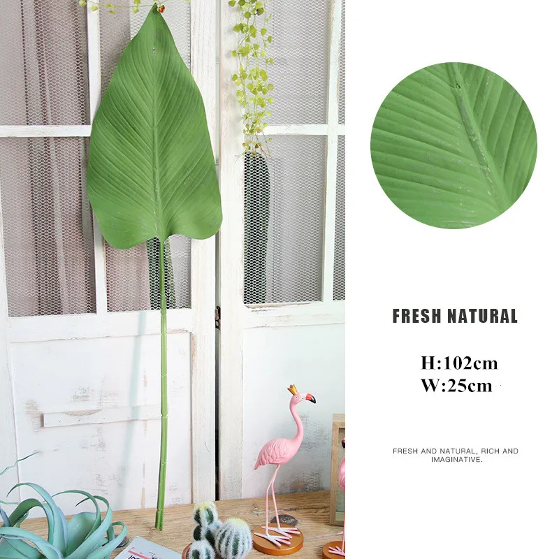 Deep green 102cm Искусственное растение черепаха зеленый лист райская птица садовое украшение для дома Мехико осеннее свадебное украшение искусственное цветочное растение - Цвет: Deep green 102cm
