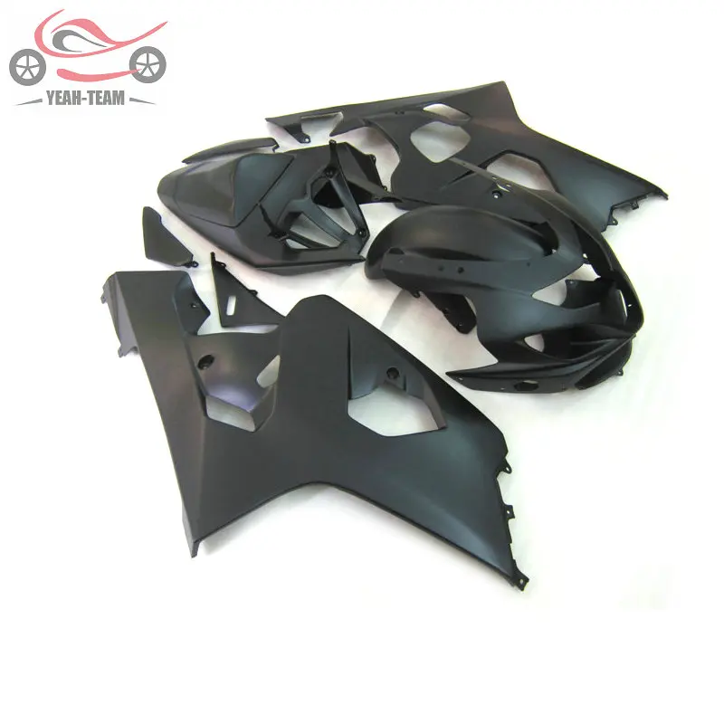 Пользовательские aftermarket обтекатель комплект для Suzuki GSXR600 04 05 GSXR 600 750 2004 2005 K4 матовый черный Обтекатели кузова