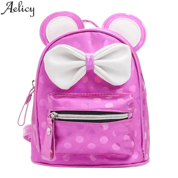 

Aelicy Waterproof Cute Animals Backpack Kids Toddler School Bags For Girls Children School Bags Cartoon Wave Point Bow Backpacks