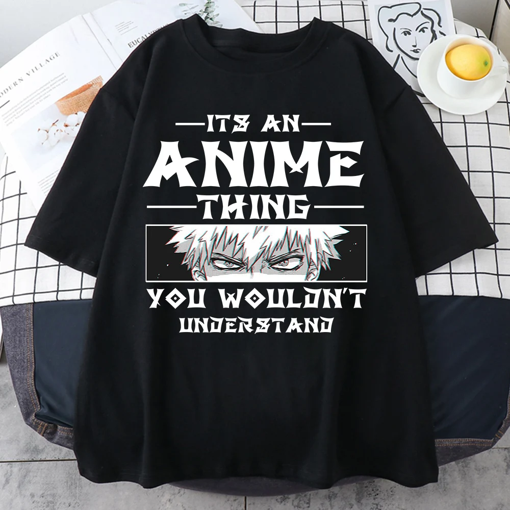 

2021 My Hero Academia Bakugou Printed Short Sleeve Fashion Harajuku Male T-shirt