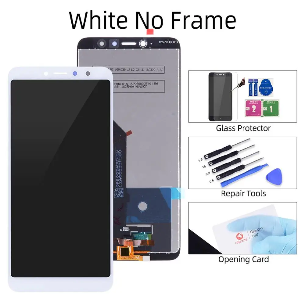 No Frame White Дисплей для Xiaomi Redmi S2 LCD в сборе с тачскрином на рамке 5.99'' черный белый - Цвет: No Frame White