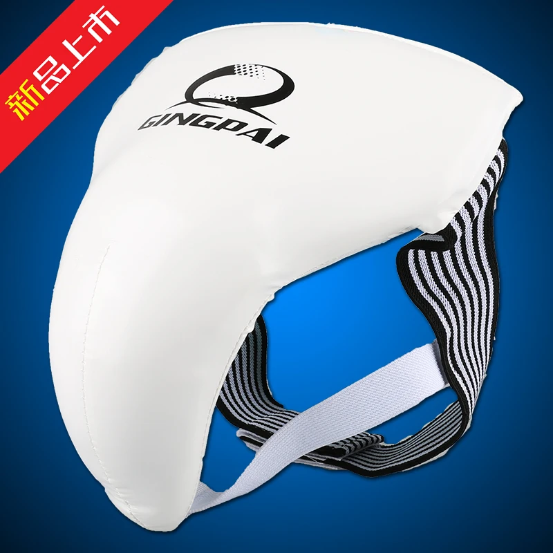 New Adult Male Female PU Leather TKD Groin Guard Protector Crotch Protective Guard Jockstrap Supporter Athletic Cup Protection