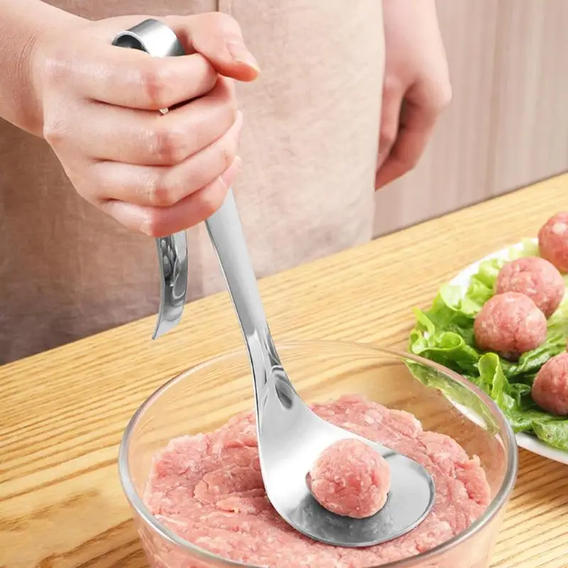 

1PC Stainless Steel Meatball Maker Meatballs Press Spoon Molds Squeezing Tools Creative Non-stick Meat Tools Kitchen Accessories