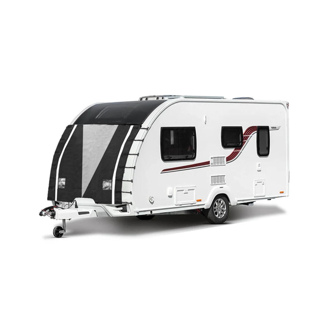 Защитная крышка для передней буксировки Caravan, Пылезащитная универсальная Передняя буксировочная крышка, отражающая лента, аксессуары 220 см x 175 см