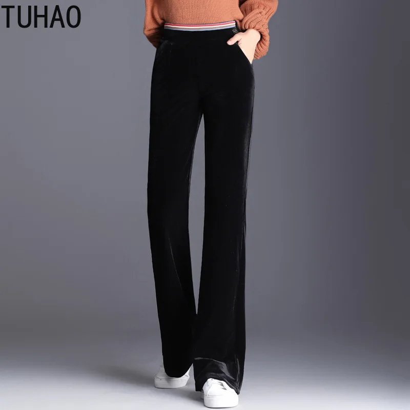 

TUHAO AUTUMN WINTER Pants Women Ladies CASUAL Velvet Trousers High Waist Female Pantolones Casual Woman Pants Large Size 9XL 7XL