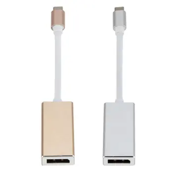 

USB 3.1 Type-C to Mini Display Port Adapter 4K High Definition Aluminum USB-C to Mini DP Converter Cable Gold Silver