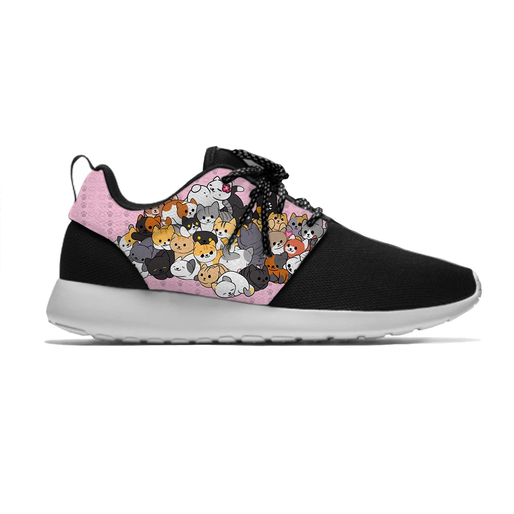 

Atsume Neko Cat Japan Game Hot Cute Kawaii Fashion Funny Kids Sport Running Shoes Casual Breathable Sneakers Boys Children Girl