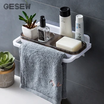 

GESEW Drainage Soap Dishes Portable Soap Holder For Bathroom Storage Shelves Household Towel Rack Home WC Bathroom Accessories