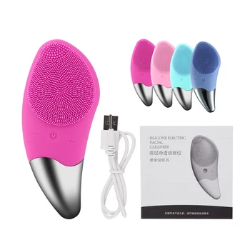 

Ultrasonic Vibration Silicone Cleansing Instrument electric Wash Brush Washing Artifact Pore Cleaning facial massage relaxation