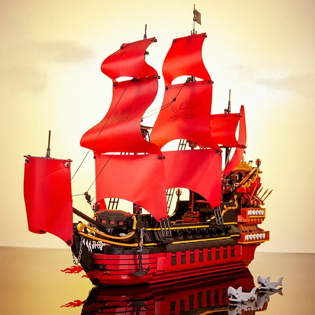Technical Expert Famous Sailboat Model Building Blocks Ideas Moc Classic Vessel Bricks Assembling Toys Holiday Gift