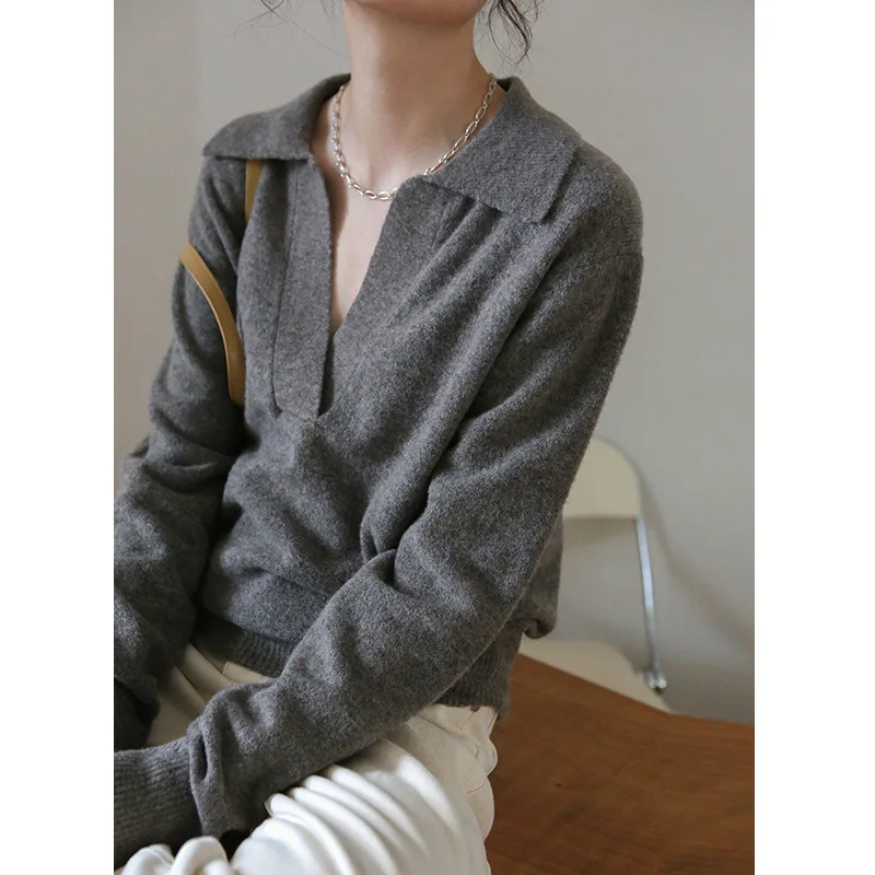 2020 Autumn Korean-Style Popular Sweater Polo