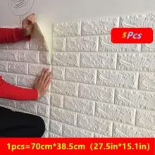 5 шт. DIY кирпичные наклейки для украшения дома на стену, декор для гостиной, спальни, пенопластовые самоклеющиеся Детские художественные 3D обои для дома