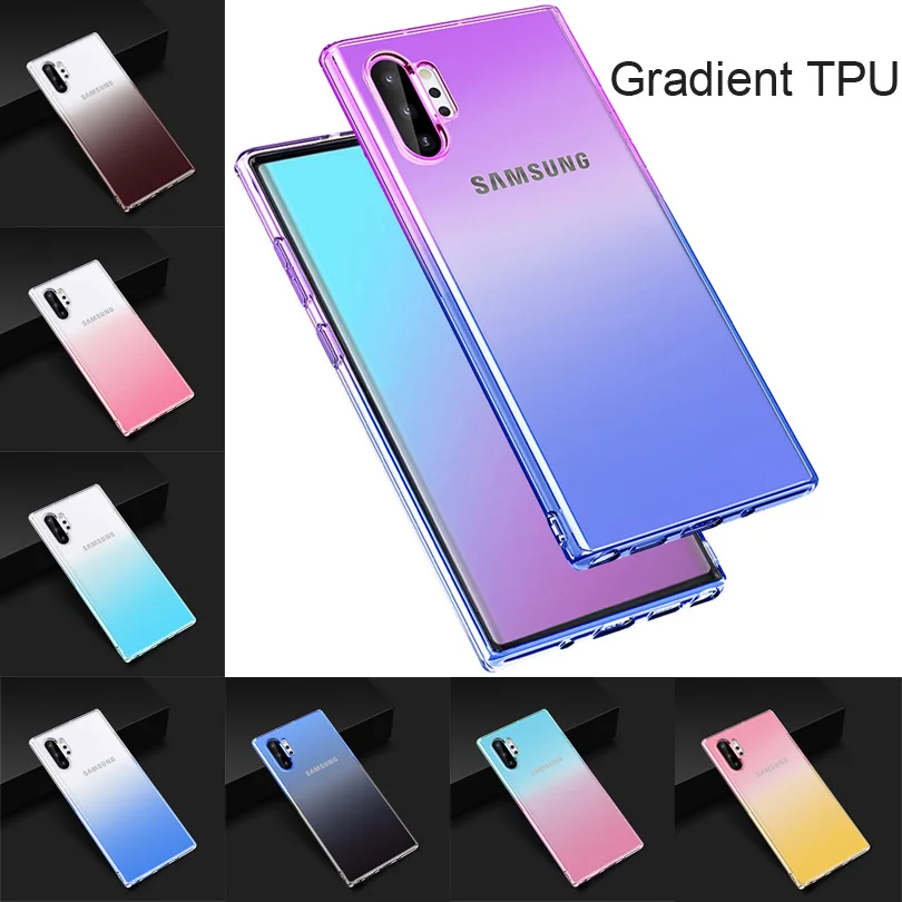 

Gradient Phone Case For Samsung A10 A20E A40 A50 A70 Clear Silicone Soft TPU Ultra Slim Cover for Samsung A7 A9 2018 A80 A90